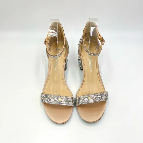 6.5W 6.5 WIDE WIDTH Betsey Johnson Womens SB Mari Jeweled Dress Sandals Shoes