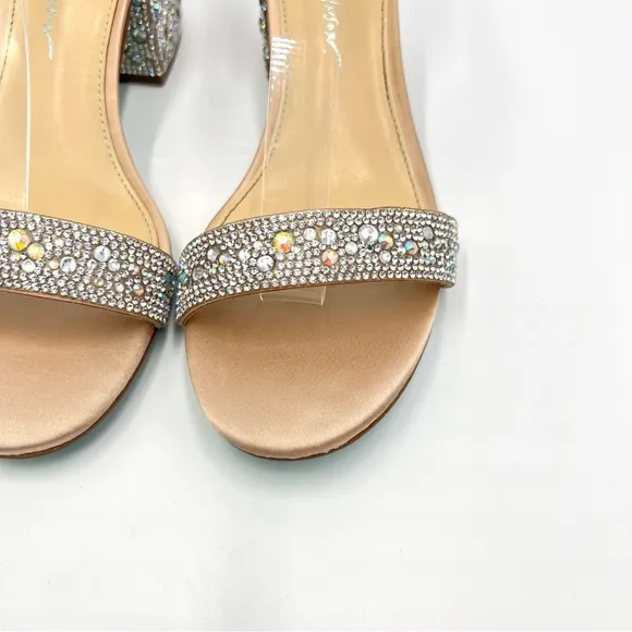6.5W 6.5 WIDE WIDTH Betsey Johnson Womens SB Mari Jeweled Dress Sandals Shoes