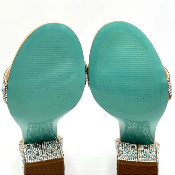 6.5W 6.5 WIDE WIDTH Betsey Johnson Womens SB Mari Jeweled Dress Sandals Shoes