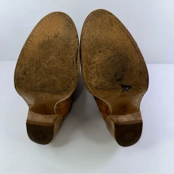 Acme Men's 4607 Brown Mid-Calf Almond Toe Cowboy Western Boots - Size 8.5D