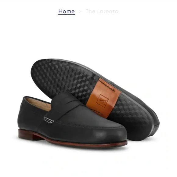 Adelante Penny Loafers The Lorenzo Black