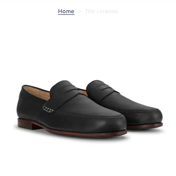 Adelante Penny Loafers The Lorenzo Black