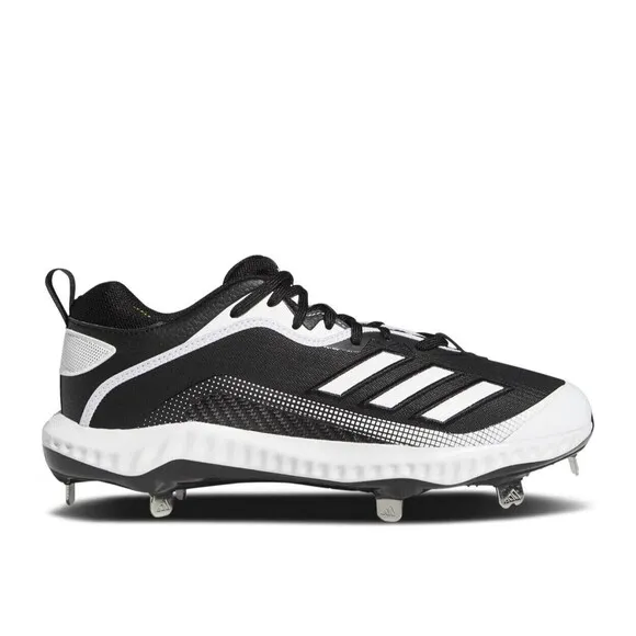 Adidas‎ Icon 6 Bounce Size 16 Mens Metal Baseball Cleats Black White EG7603