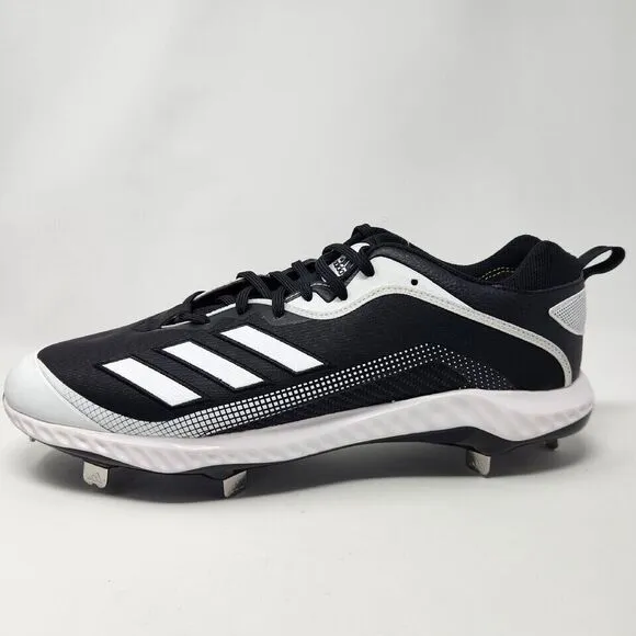 Adidas‎ Icon 6 Bounce Size 16 Mens Metal Baseball Cleats Black White EG7603