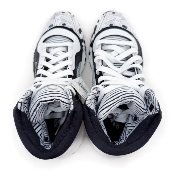 Adidas Marquee Boost Graffiti Basketball Sneakers Mens Size 8.5 Black White