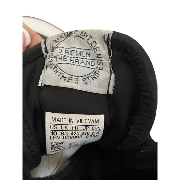 Adidas Nizza Platform Sneakers Black &amp; White Womens Size 10.5 Canvas Low-Top Cas