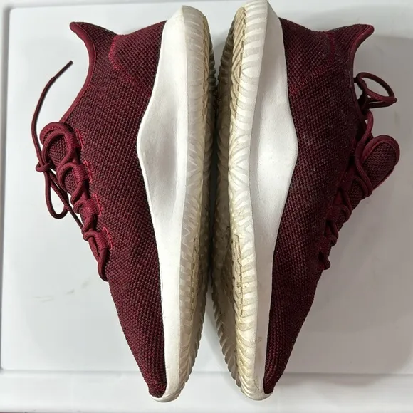 Adidas Originals  Men's Tubular Shadow Athletic Sneakers in Burgundy Size 10.5