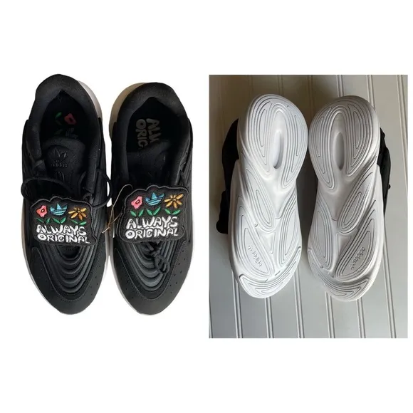 Adidas Ozelia Always Original Sneakers Shoe Size 9.5 Core Black Cloud White NWT