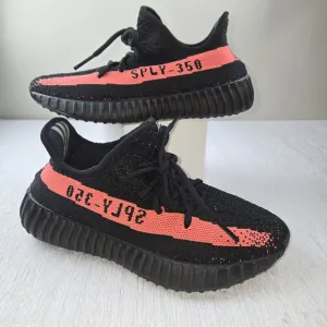 Adidas Sply-350 Black and Red Sneakers with Primeknit Upper