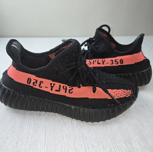 Adidas Sply-350 Black and Red Sneakers with Primeknit Upper