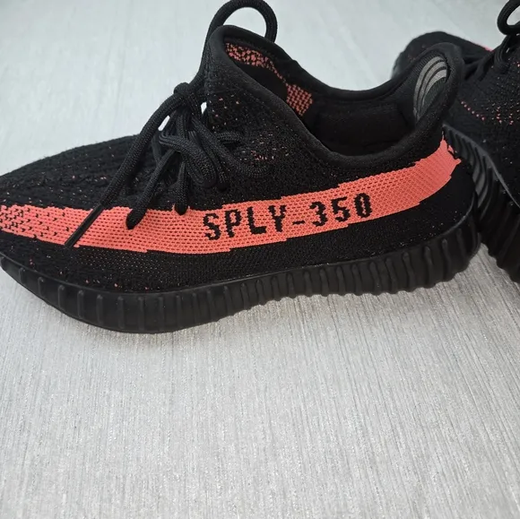 Adidas Sply-350 Black and Red Sneakers with Primeknit Upper