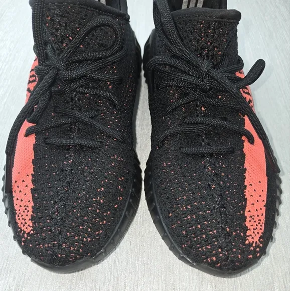 Adidas Sply-350 Black and Red Sneakers with Primeknit Upper