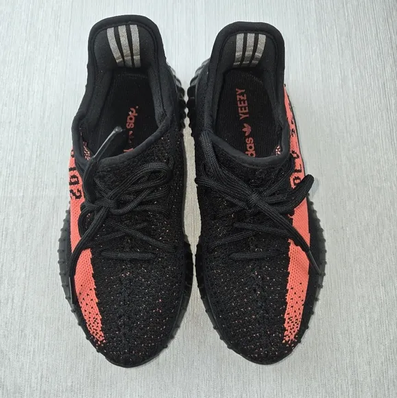 Adidas Sply-350 Black and Red Sneakers with Primeknit Upper
