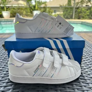 Adidas Superstar Iridescent Kid's Athletic Shoes GV8903 Size 3