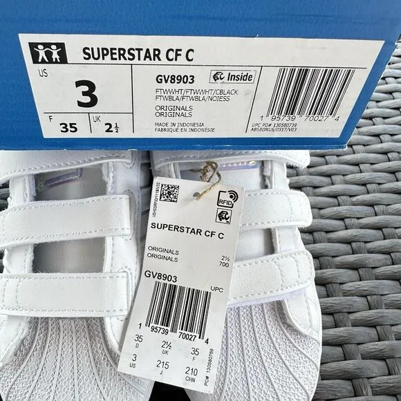 Adidas Superstar Iridescent Kid's Athletic Shoes GV8903 Size 3