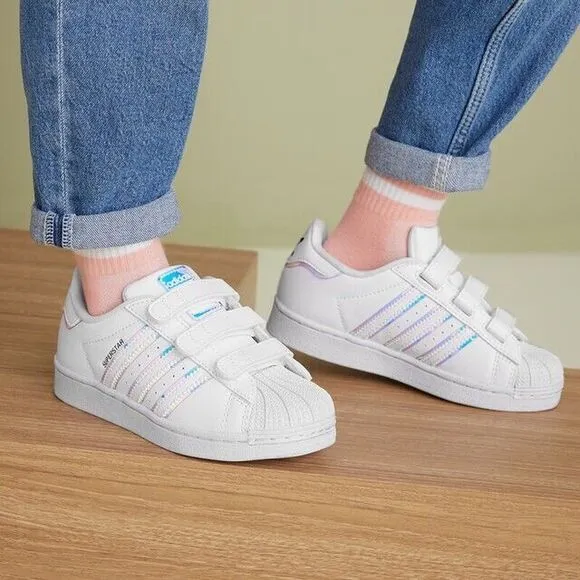 Adidas Superstar Iridescent Kid's Athletic Shoes GV8903 Size 3