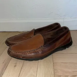 AE Allen Edmonds Boulder Leather Upper Rubber Sole Driving Loafers