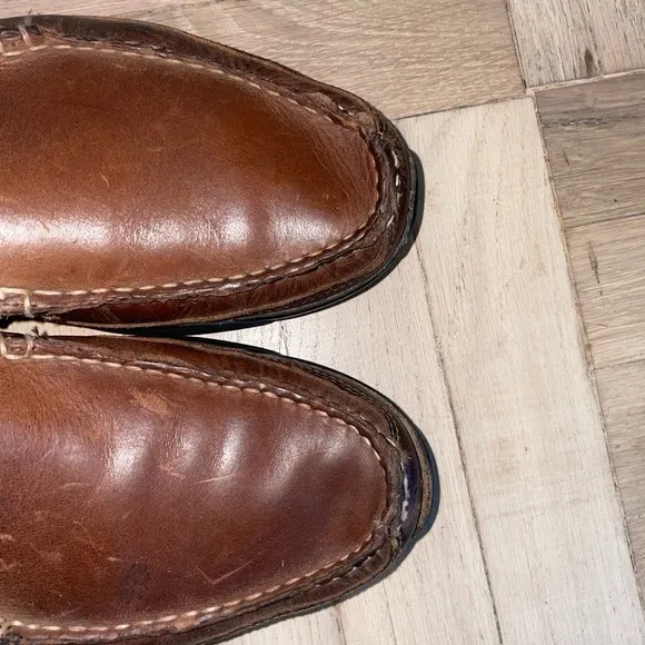 AE Allen Edmonds Boulder Leather Upper Rubber Sole Driving Loafers