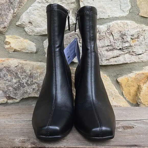 Aerosoles Women's Cinnamon Mid Calf Boots Black Size 8.5 Faux Leather Ortholite
