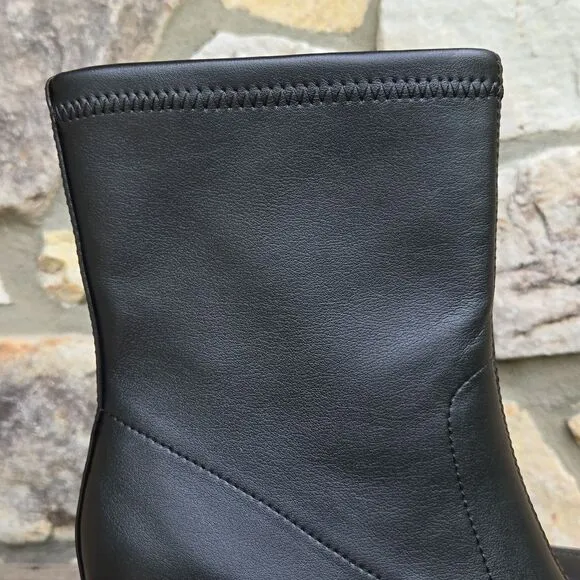 Aerosoles Women's Cinnamon Mid Calf Boots Black Size 8.5 Faux Leather Ortholite
