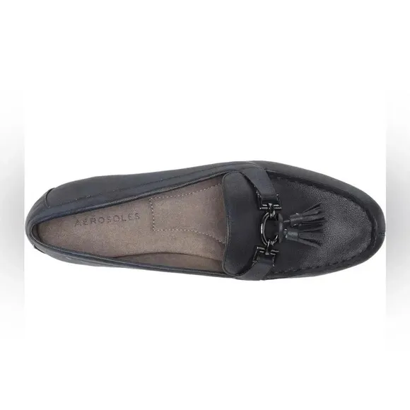Aerosoles Women’s Deanna Driving Style Loafers Navy Faux Leather 10.5M New