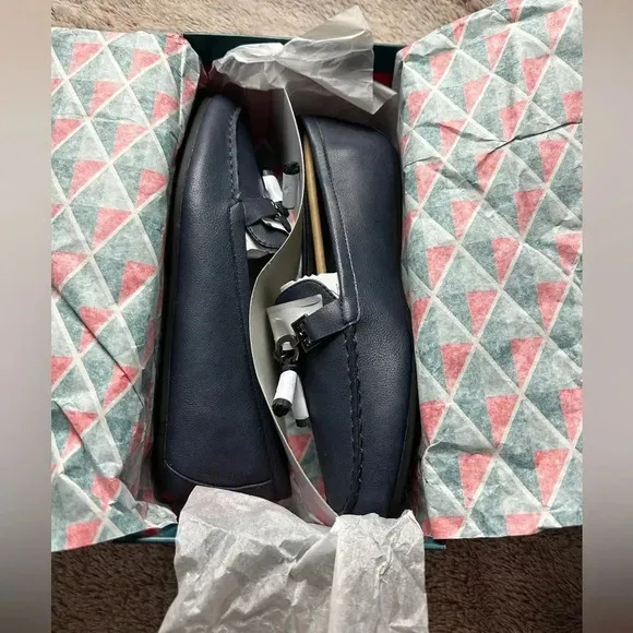 Aerosoles Women’s Deanna Driving Style Loafers Navy Faux Leather 10.5M New