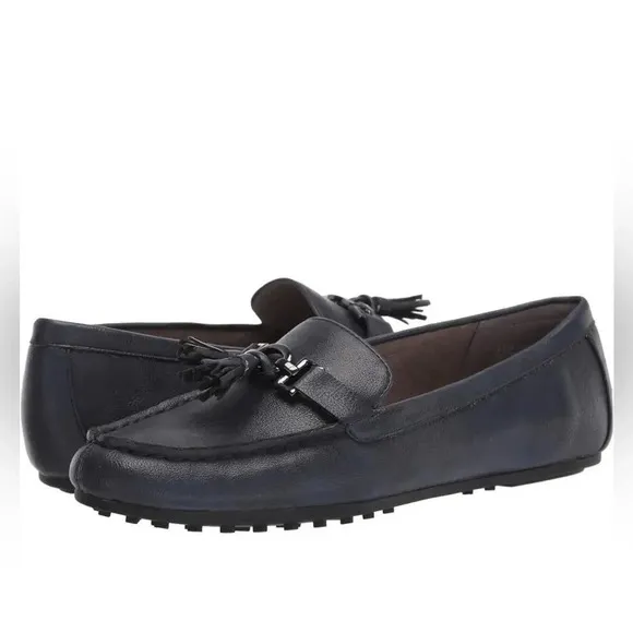 Aerosoles Women’s Deanna Driving Style Loafers Navy Faux Leather 10.5M New
