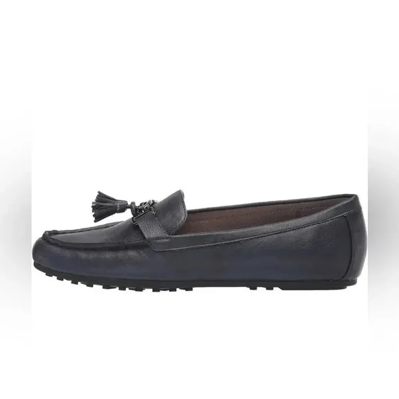 Aerosoles Women’s Deanna Driving Style Loafers Navy Faux Leather 10.5M New