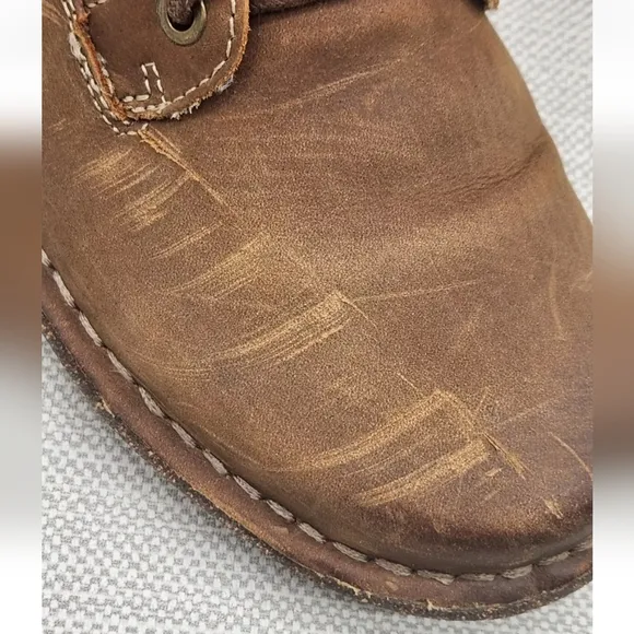 Aetrex Size 9-9.5 Mid Calf Boots Leather Fabric Flaw