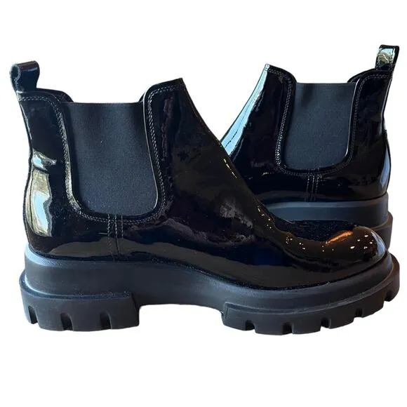 AGL Maxine Chelsea Boot Booties Chunky Size EUR 41 Italian Patent Leather
