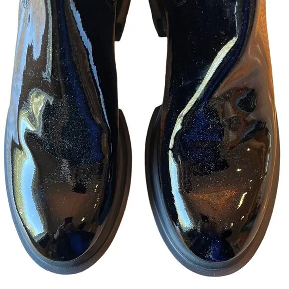 AGL Maxine Chelsea Boot Booties Chunky Size EUR 41 Italian Patent Leather