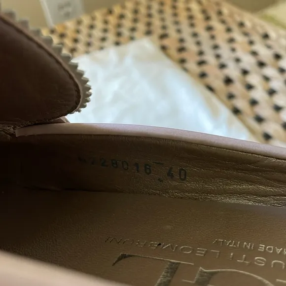AGL Penny beautiful dusty purple leather slip on loafers