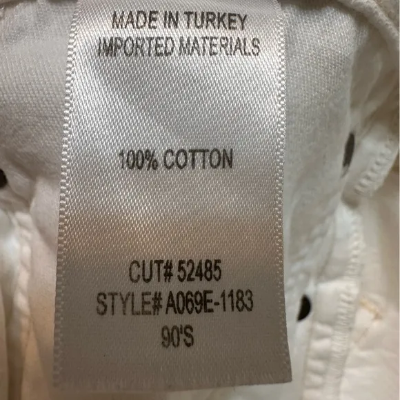 Agolde 90’s Mid Rise Loose Fit Jeans in Vanish White Size 31