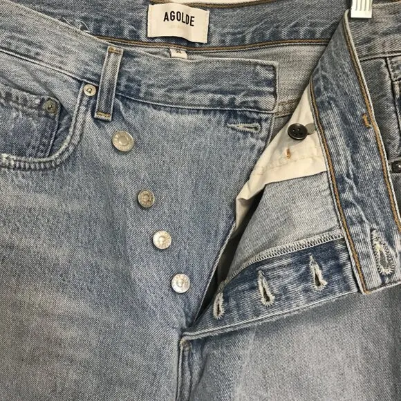 Agolde Criss Cross Jean Suburbia Blue Size 28