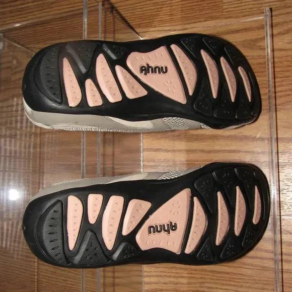 Ahnu Tan Strappy Mary Jane Slip On Flats Shoes 6