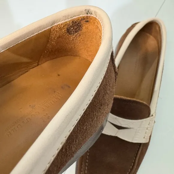 Albert Couture Suede Leather Designer Women’s 8.5 Loafers Brown Made‎ In Spain