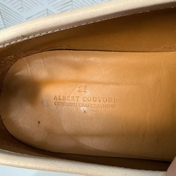 Albert Couture Suede Leather Designer Women’s 8.5 Loafers Brown Made‎ In Spain