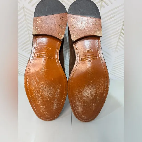 Albert Couture Suede Leather Designer Women’s 8.5 Loafers Brown Made‎ In Spain