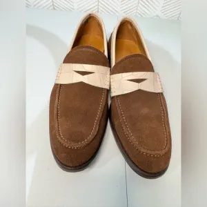 Albert Couture Suede Leather Designer Women’s 8.5 Loafers Brown Made‎ In Spain