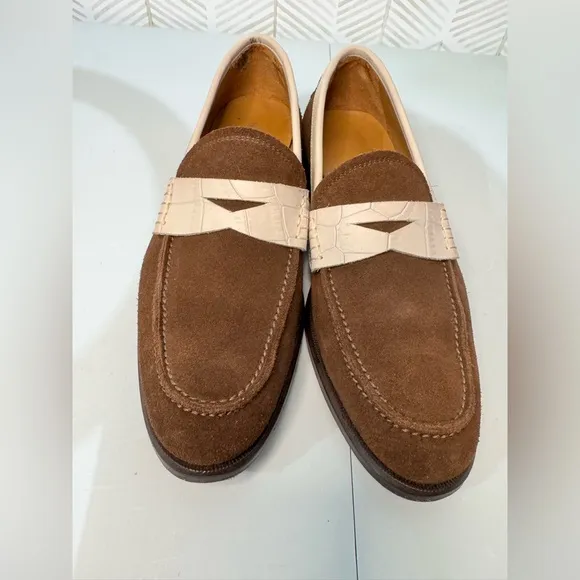Albert Couture Suede Leather Designer Women’s 8.5 Loafers Brown Made‎ In Spain