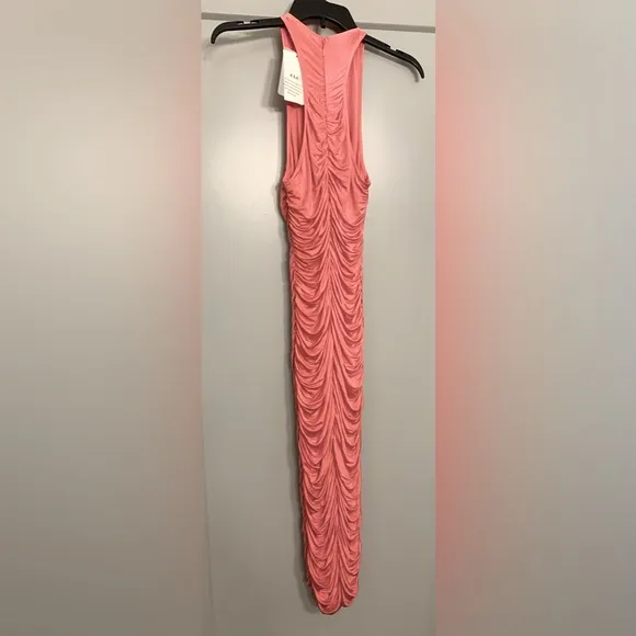 A.L.C. Adrienne Ruched Midi Dress Rose/Pink Size Small Sleeveless NWT Barbiecore