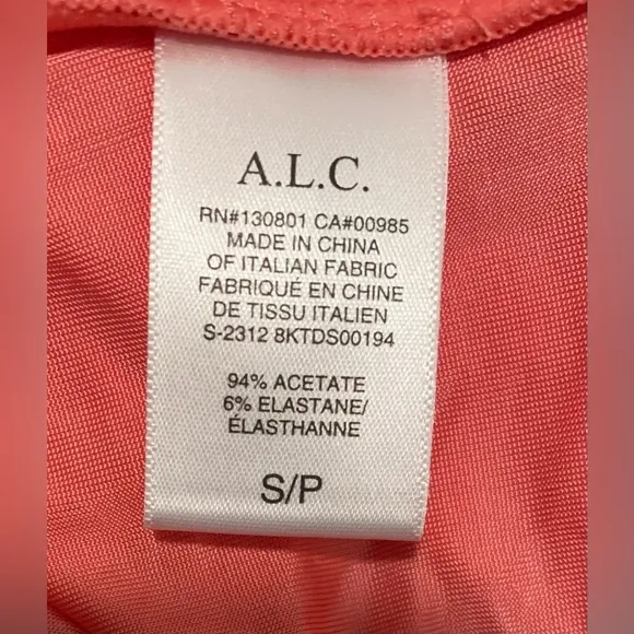 A.L.C. Adrienne Ruched Midi Dress Rose/Pink Size Small Sleeveless NWT Barbiecore