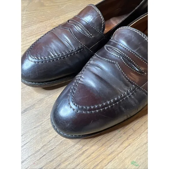 Alden 684 Shell Cordovan Full Strap Penny Loafers Color 8 10.5 A/C