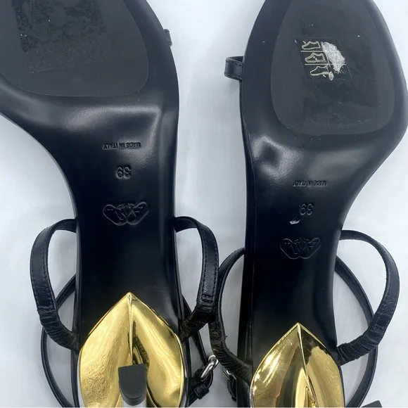 Alexander McQueen Armadillo Metal Bar Sandals