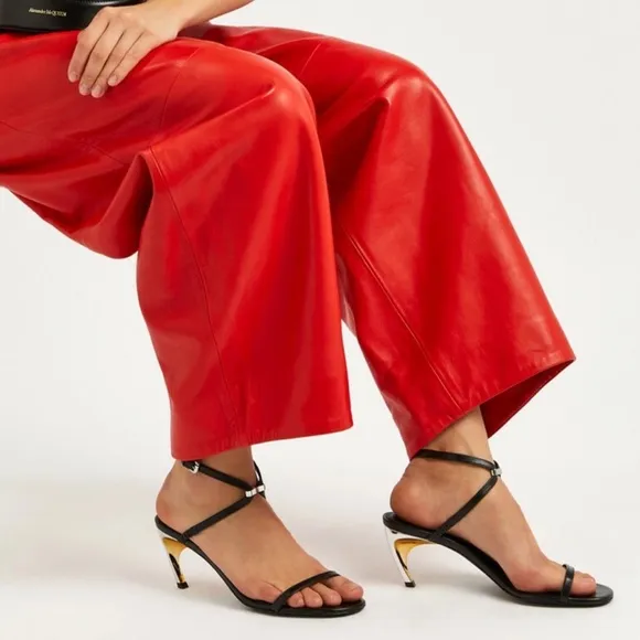 Alexander McQueen Armadillo Metal Bar Sandals