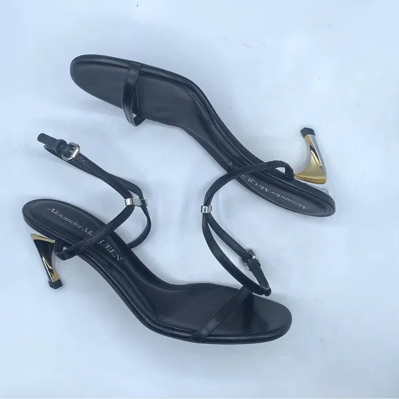 Alexander McQueen Armadillo Metal Bar Sandals