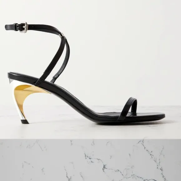 Alexander McQueen Armadillo Metal Bar Sandals