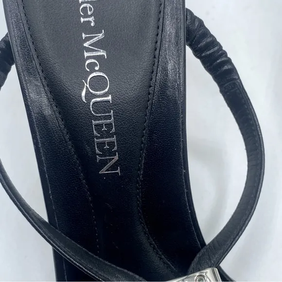 Alexander McQueen Armadillo Metal Bar Sandals