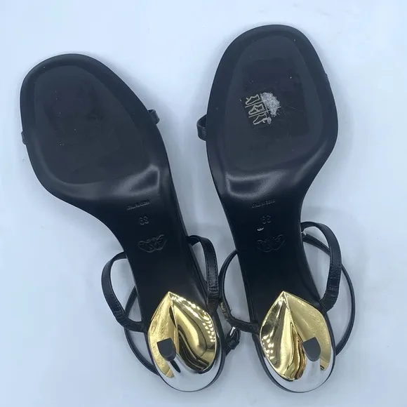 Alexander McQueen Armadillo Metal Bar Sandals