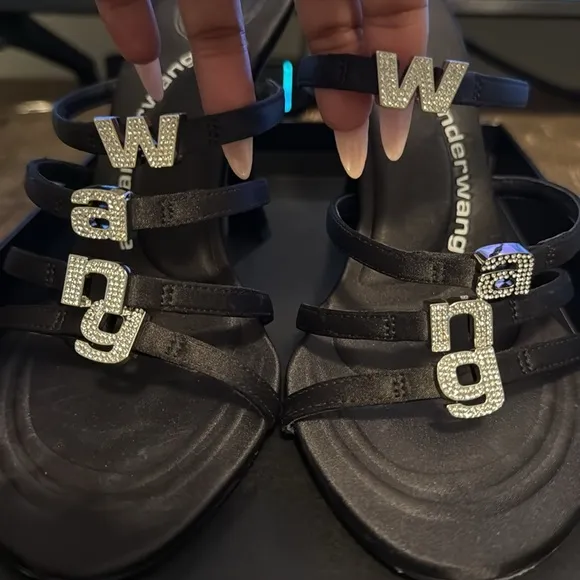 Alexander Wang Black Sculptural Heel Sandals